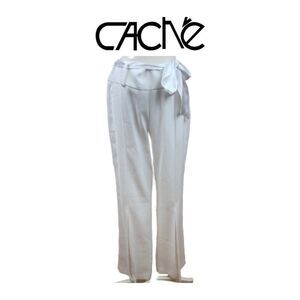 Cache White Slit Pants. Sz 8
